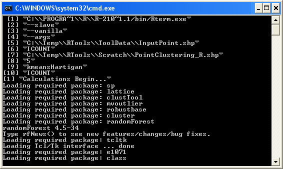 Image showing the old arcInfo 
  command line interface.